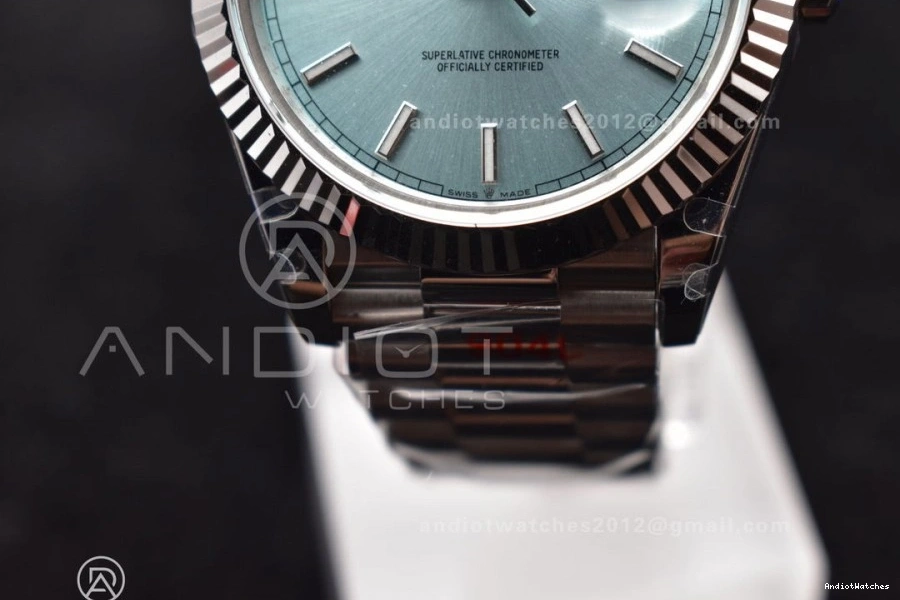 GMF Ice 40 A Weight Bracelet President Stick SS Dial Popular Blue 716 DayDate Gain on 0108